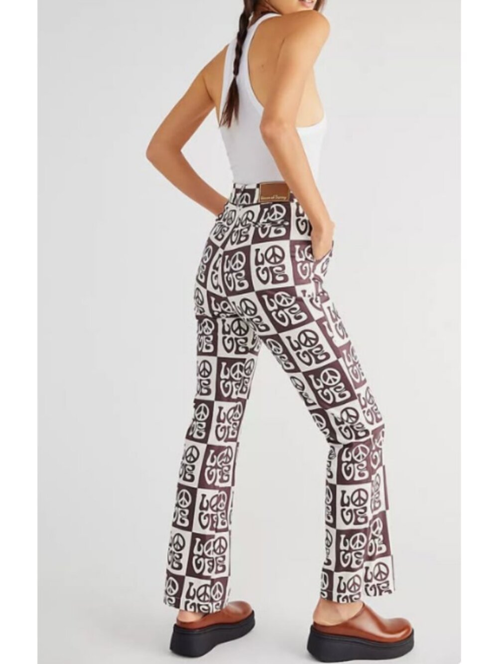 House of Sunny All You Need Is Love Pants in Brown Size 2